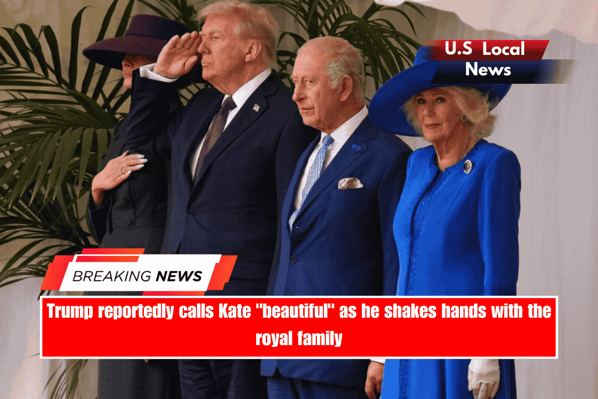 Trump reportedly calls Kate beautiful as he shakes hands with the royal family