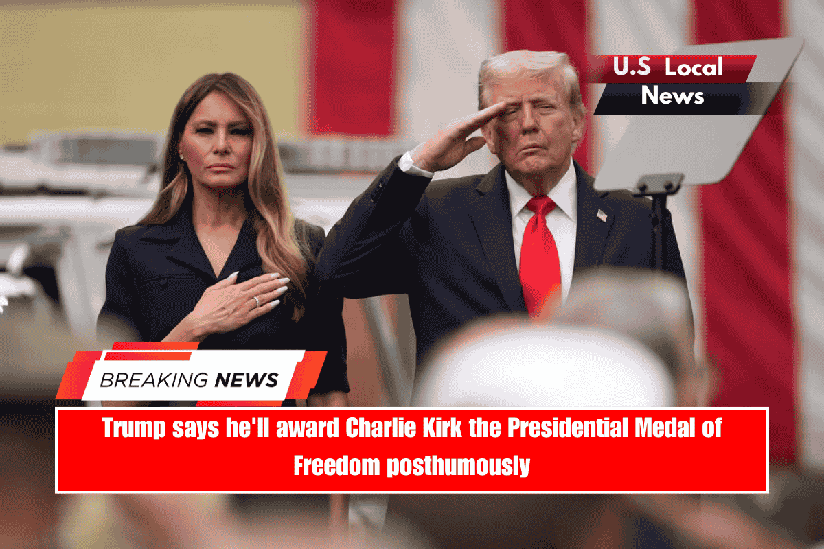 Trump says he'll award Charlie Kirk the Presidential Medal of Freedom posthumously
