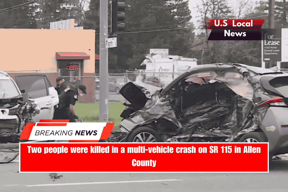 Two people were killed in a multi-vehicle crash on SR 115 in Allen County
