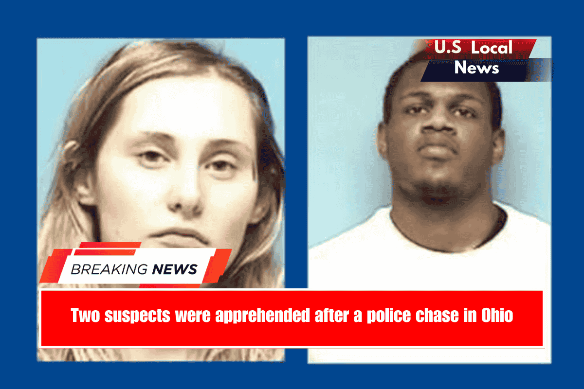 Two suspects were apprehended after a police chase in Ohio