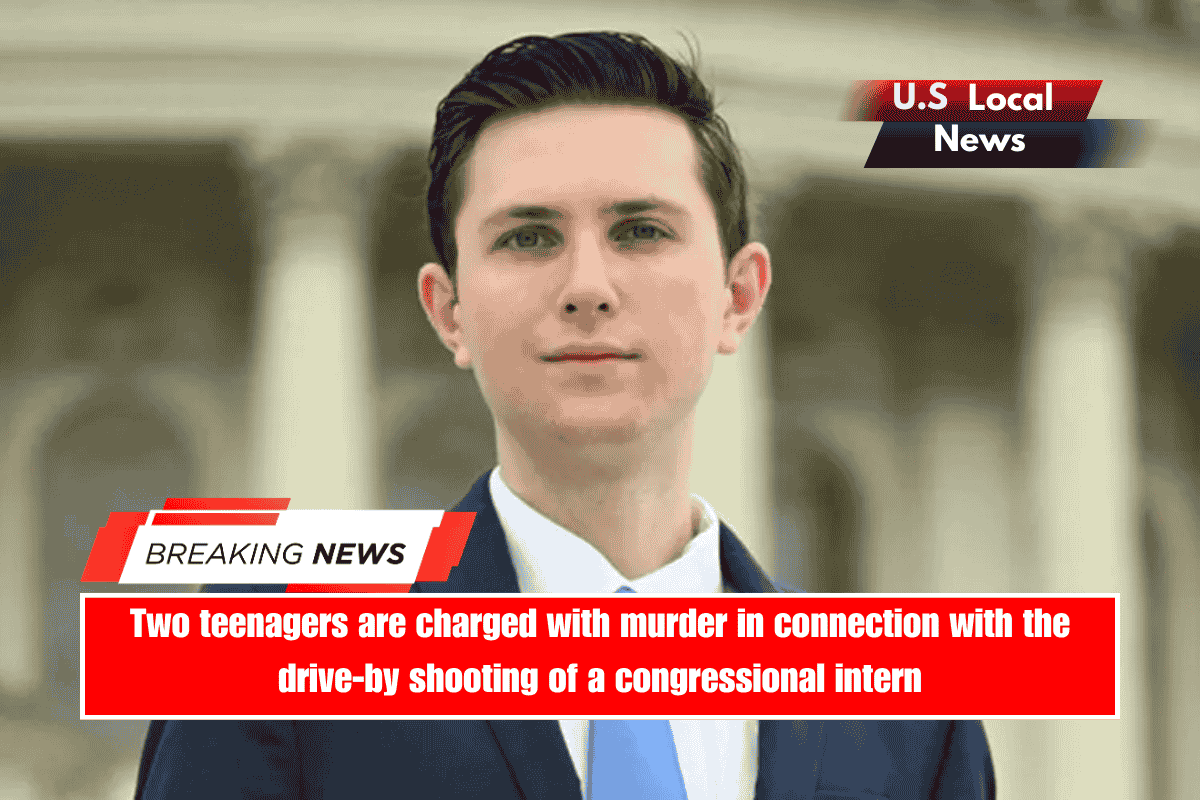 Two teenagers are charged with murder in connection with the drive-by shooting of a congressional intern