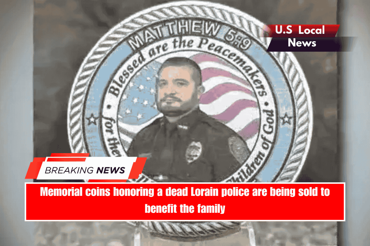 Memorial coins honoring a dead Lorain police are being sold to benefit the family